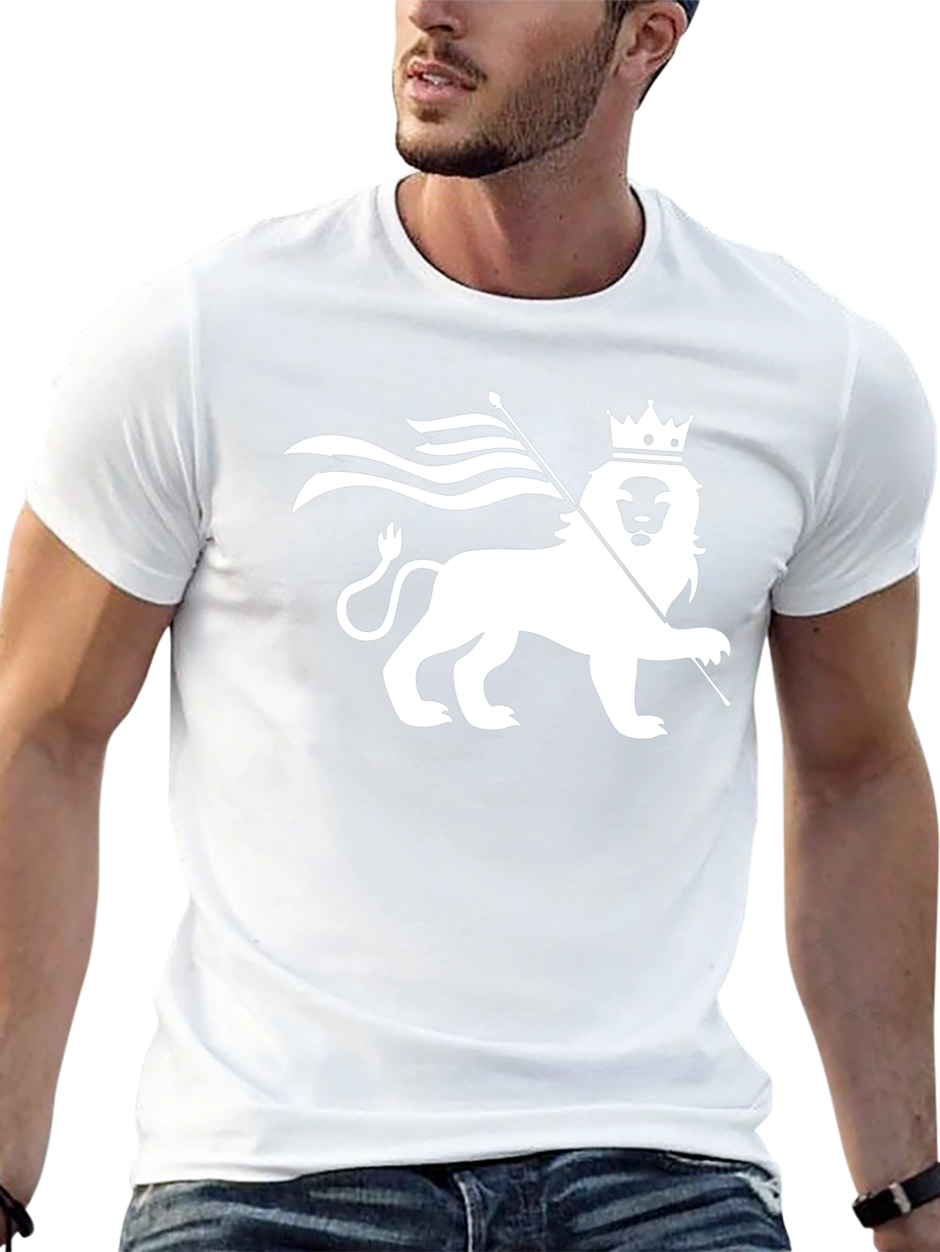 Lion Crown Graphic T-Shirt - Black