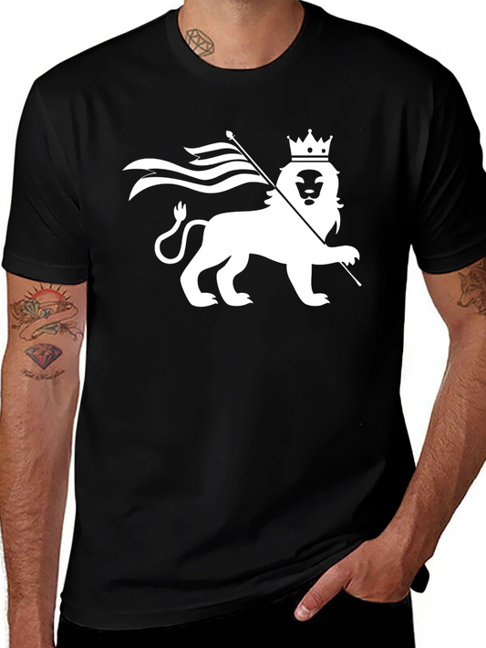 Lion Crown Graphic T-Shirt - Black