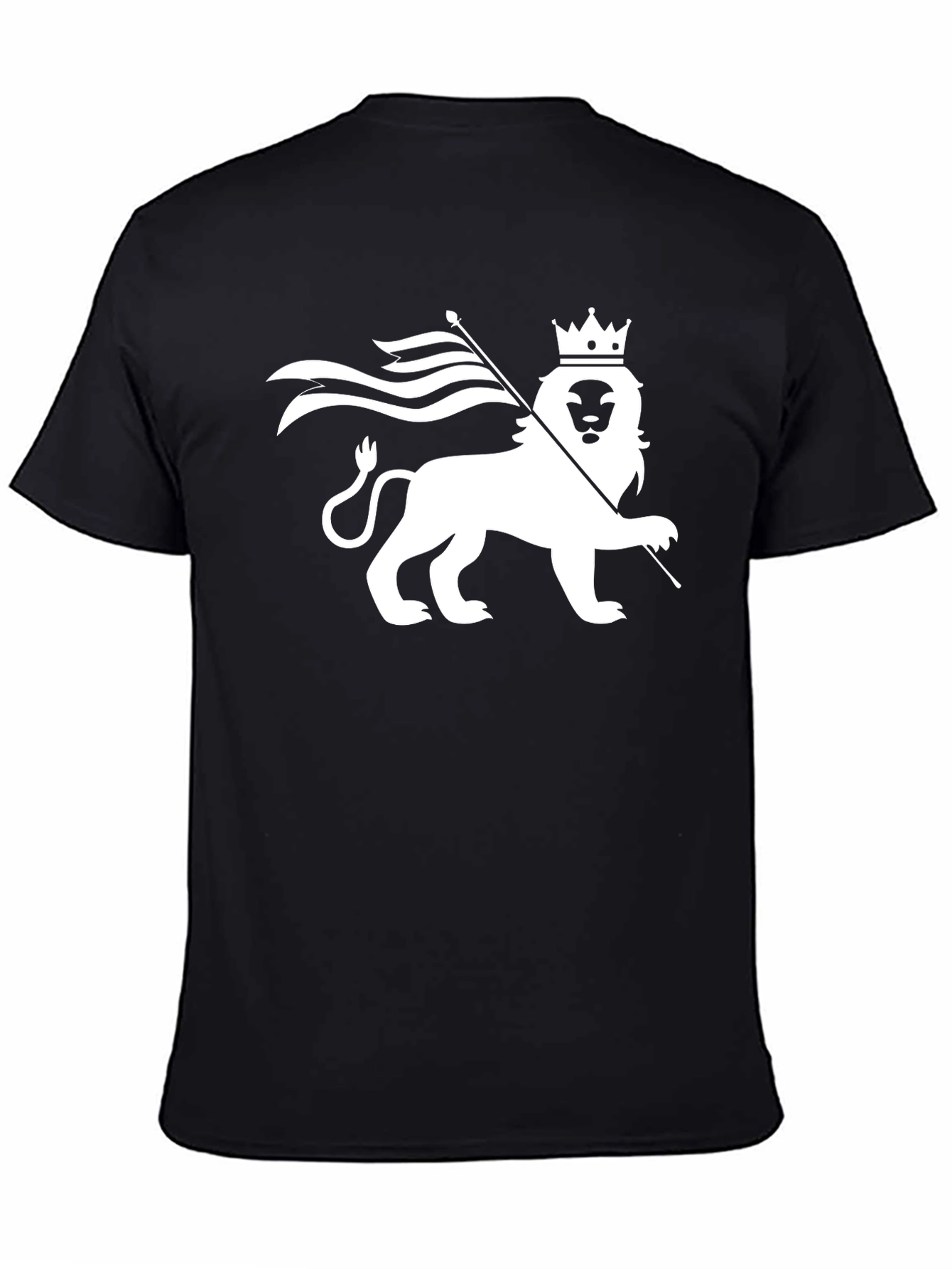 Lion Crown Graphic T-Shirt - Black