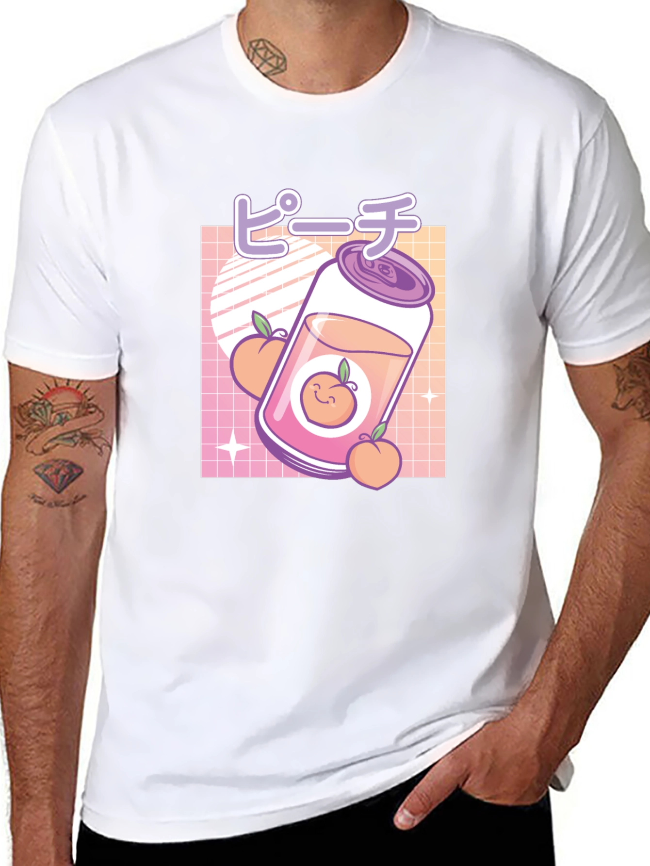 Peach Aesthetic Graphic Tee - Kawaii Style