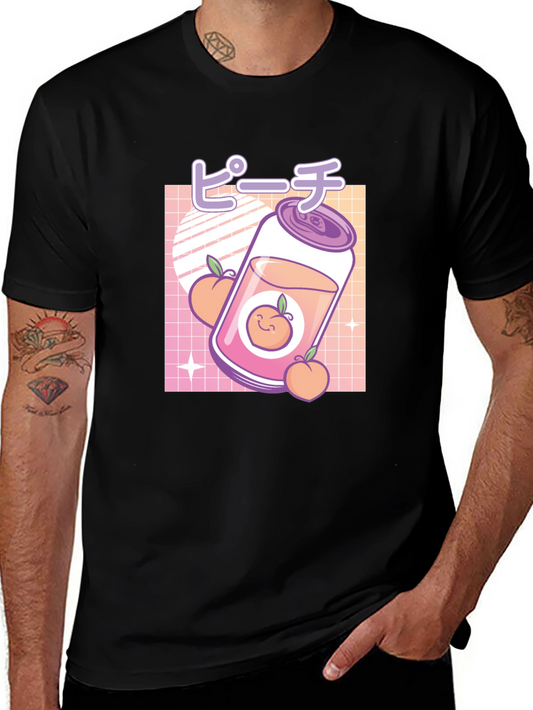 Peach Aesthetic Graphic Tee - Kawaii Style