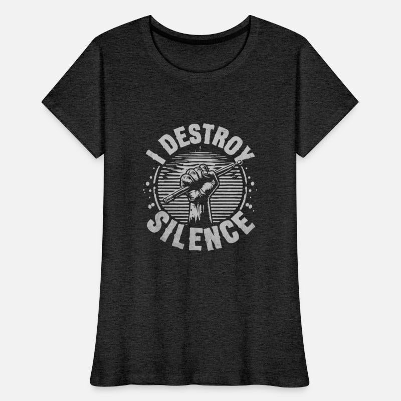 I Destroy Silence Drummer Vintage Funny Drum