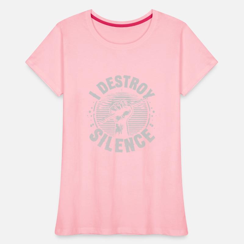 I Destroy Silence Drummer Vintage Funny Drum