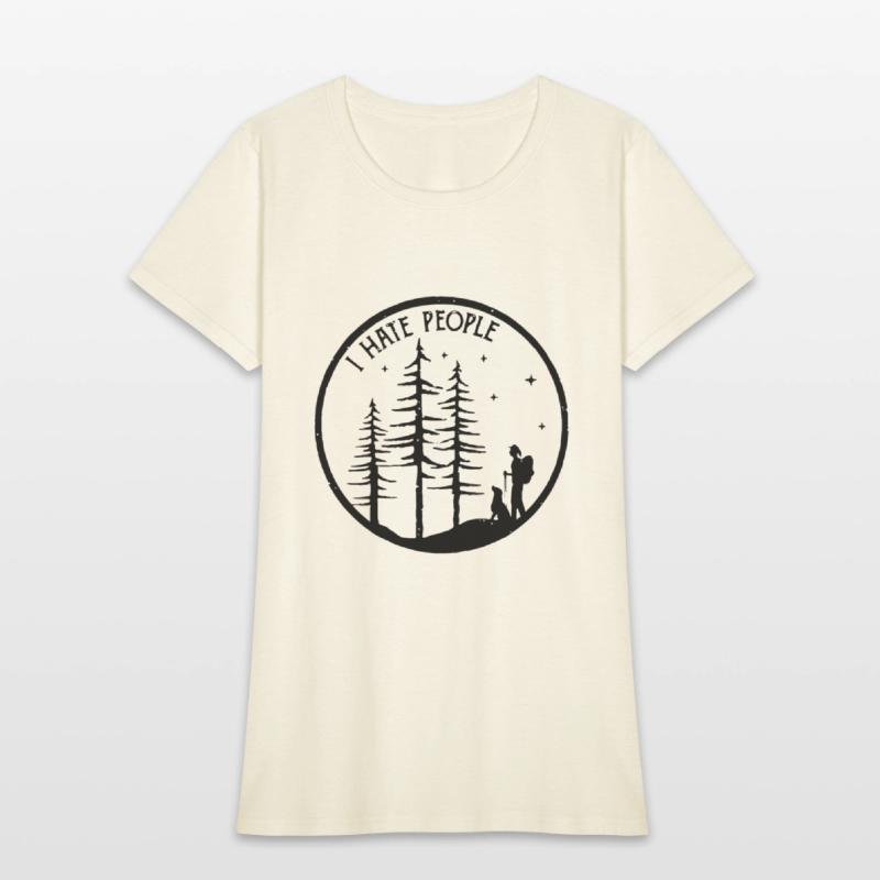 I hate people hiking tree dark clothes camp