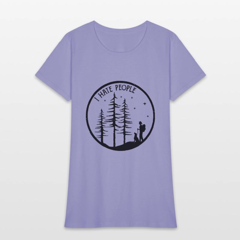 I hate people hiking tree dark clothes camp