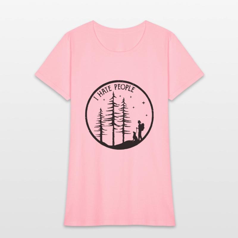 I hate people hiking tree dark clothes camp