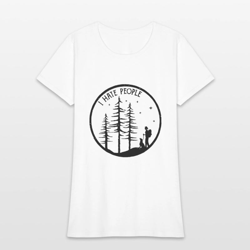 I hate people hiking tree dark clothes camp