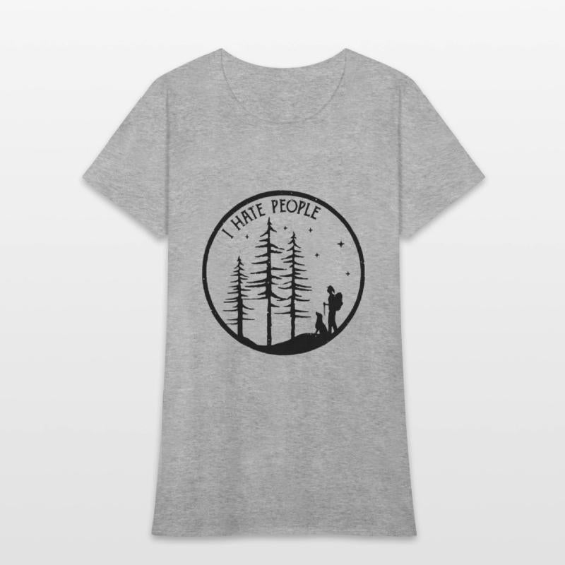 I hate people hiking tree dark clothes camp