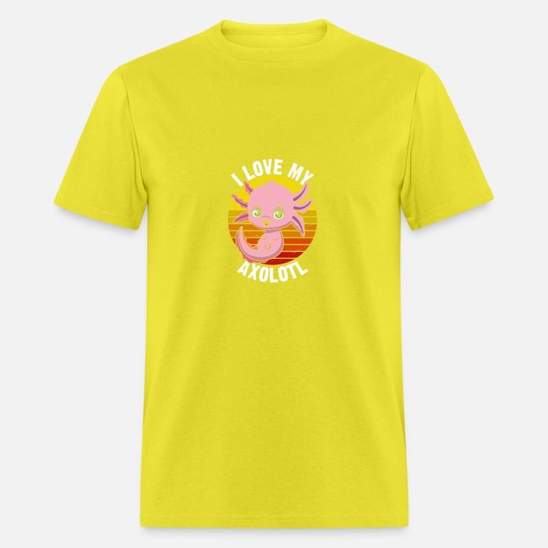 I Love My Axolotl in Retro T-Shirt
