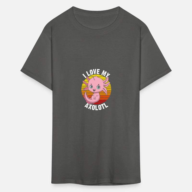 I Love My Axolotl in Retro T-Shirt