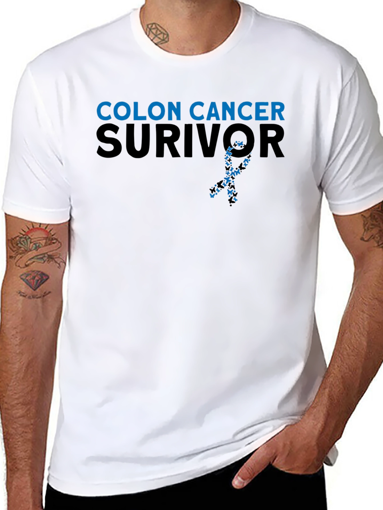 Colon Cancer Survivor Ribbon T-Shirt