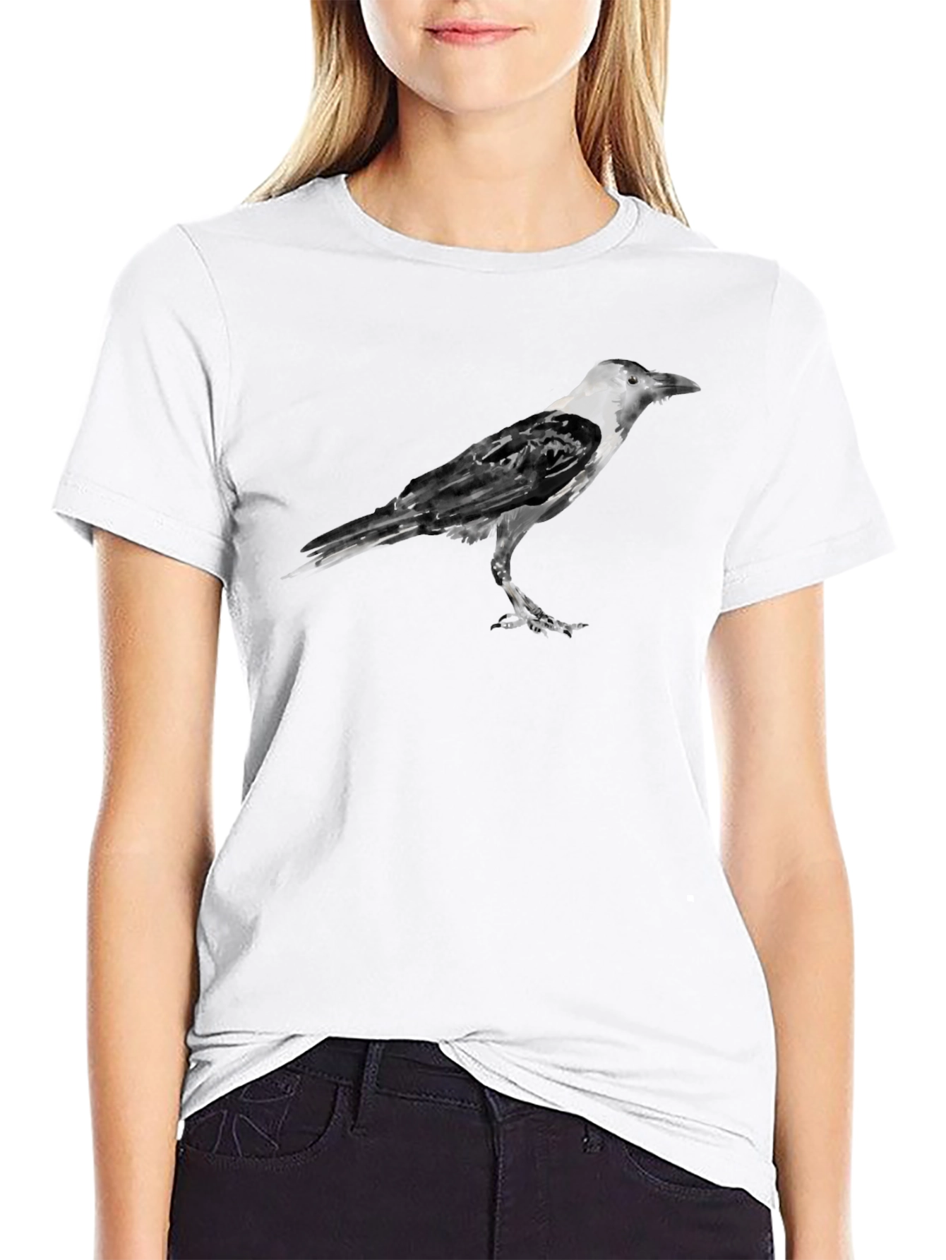 Raven Graphic Black T-Shirt