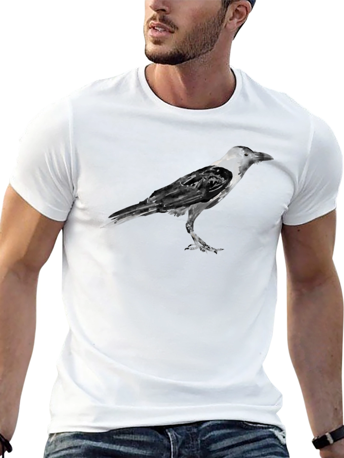 Raven Graphic Black T-Shirt
