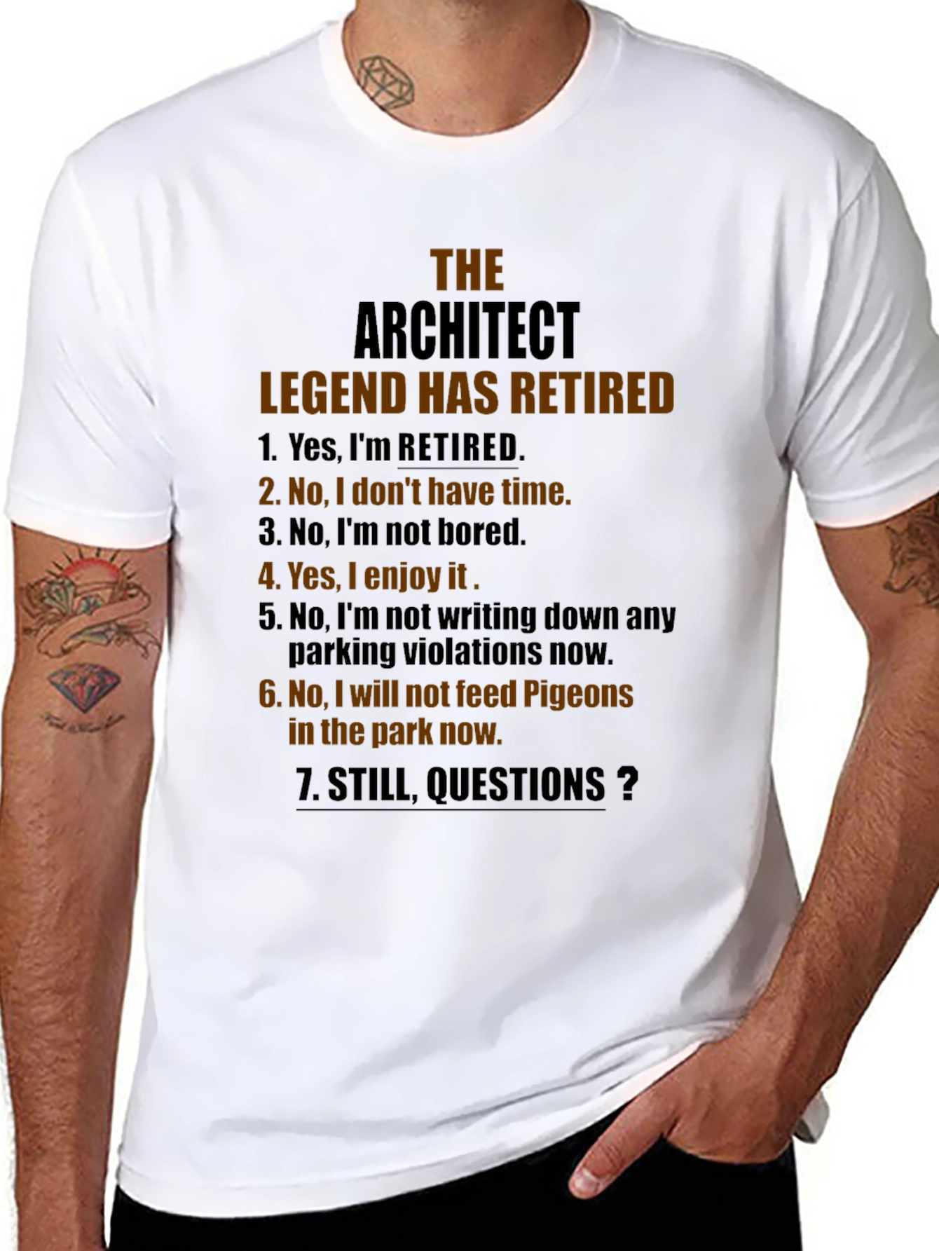 Retired Architect Legend T-Shirt - Funny Retirement Gift
