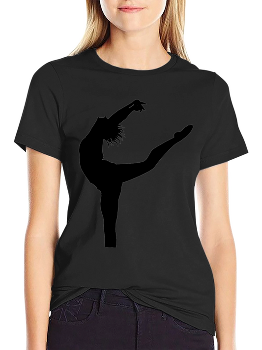 Ballet Dancer Silhouette Black T-Shirt