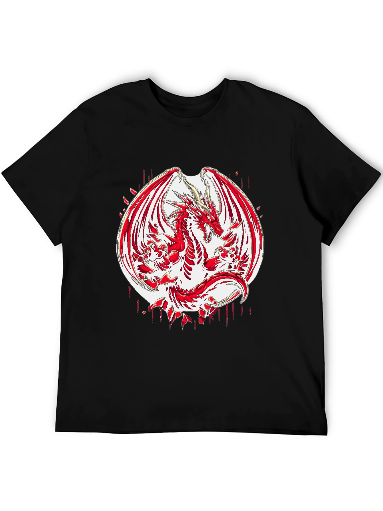 Red Dragon Graphic Black T-Shirt