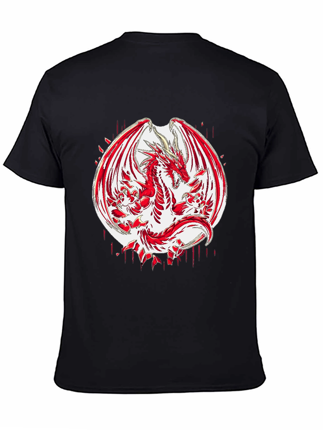 Red Dragon Graphic Black T-Shirt