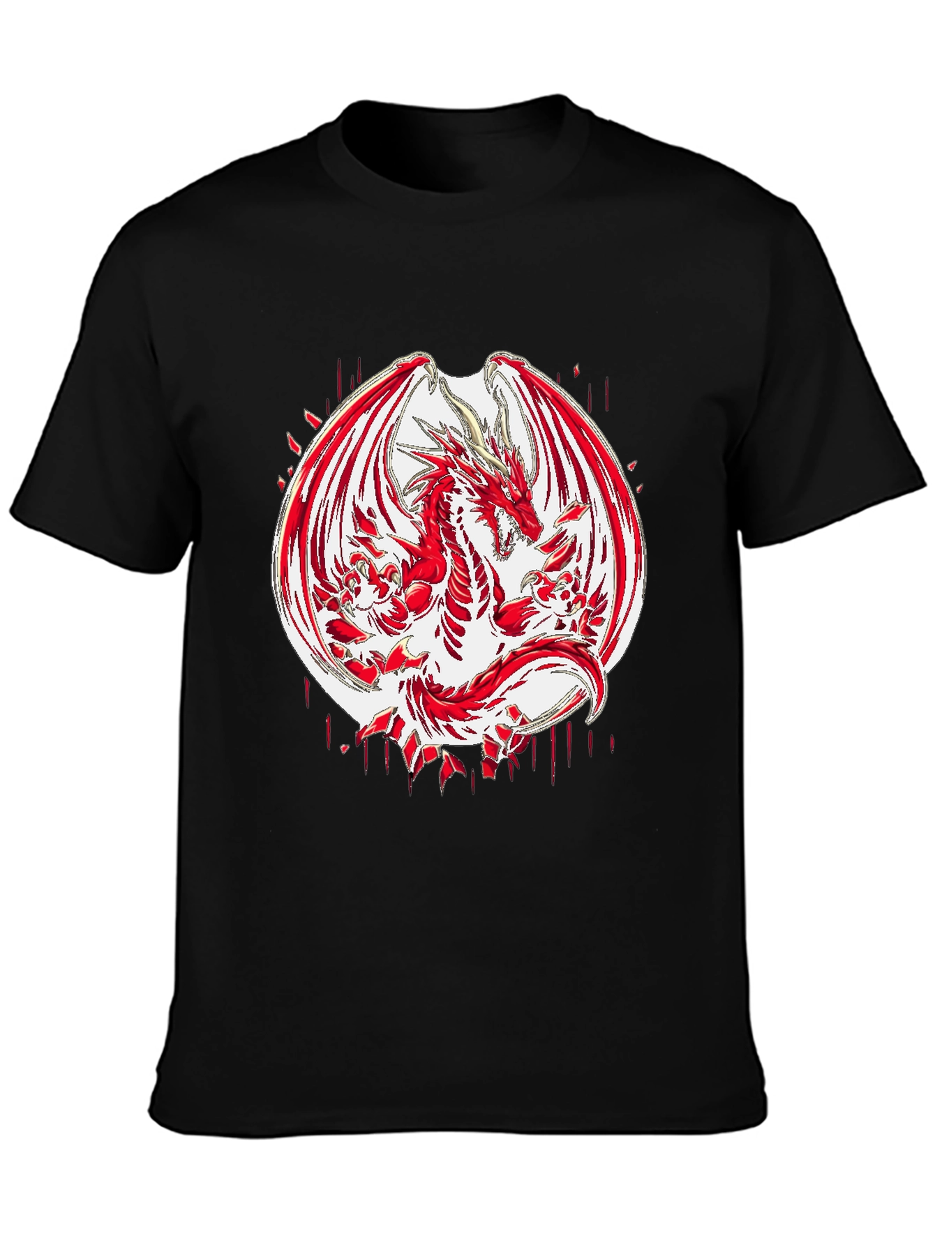Red Dragon Graphic Black T-Shirt