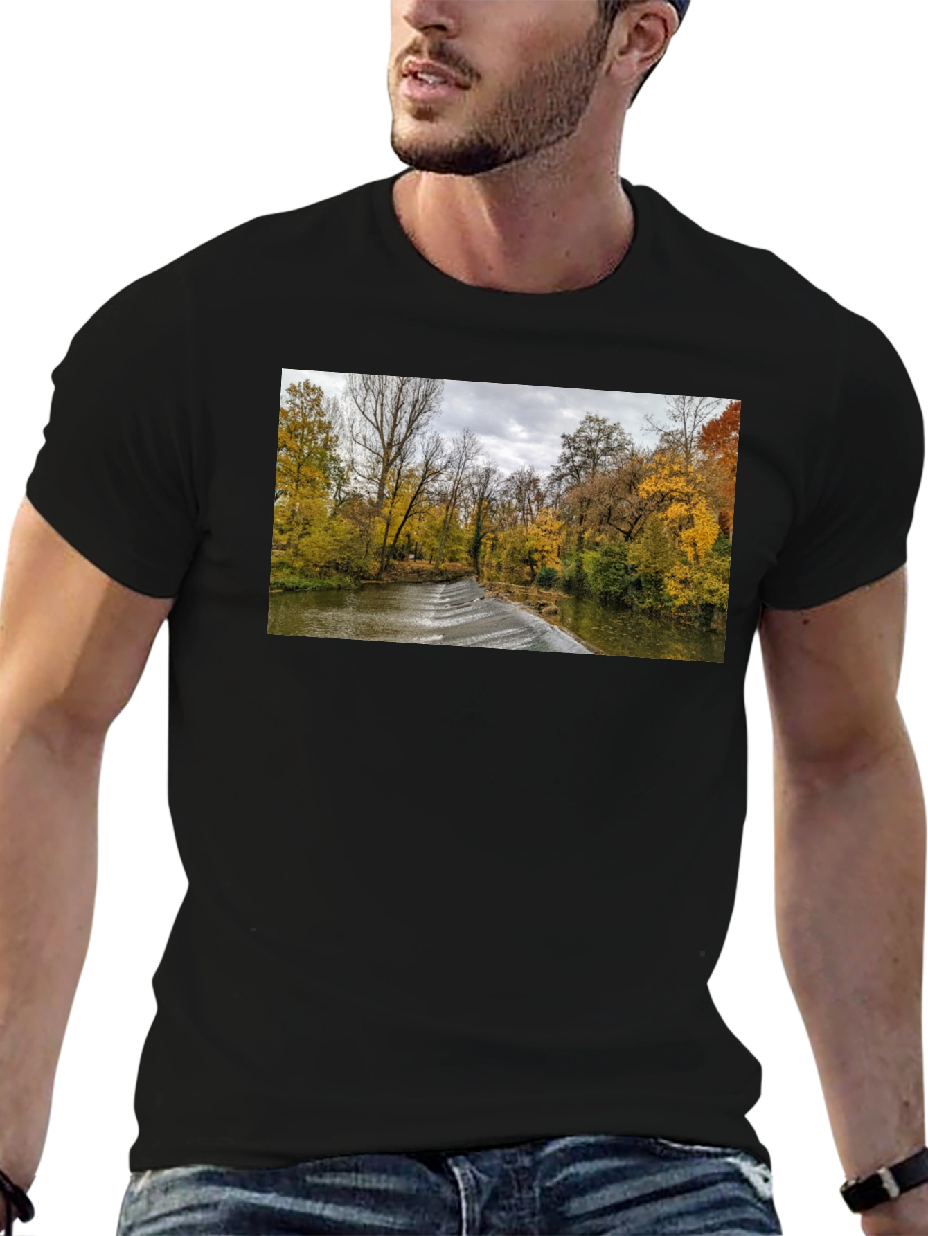 Autumn River T-Shirt - Nature Photography Tee
