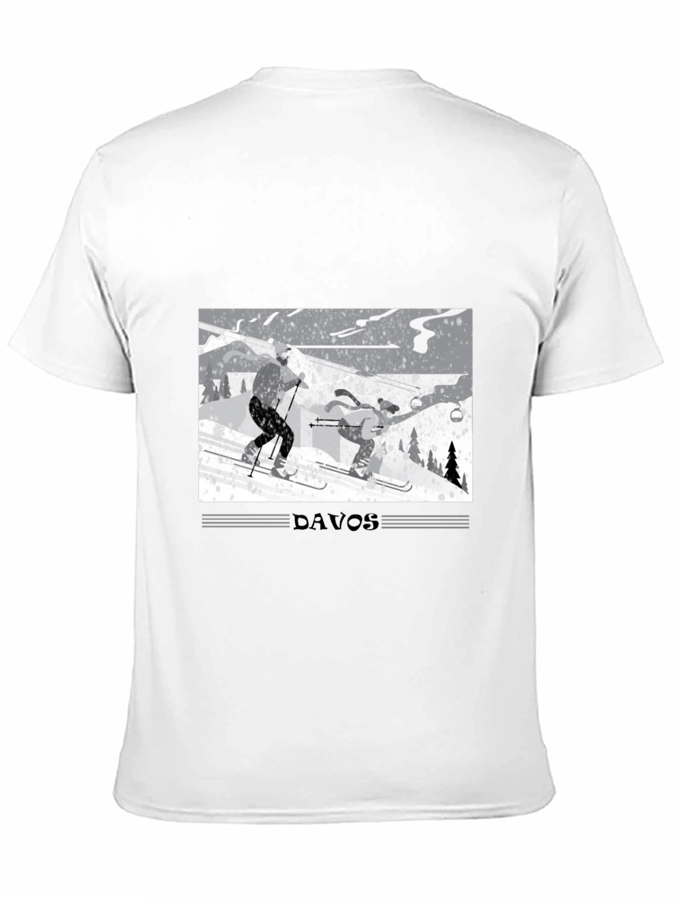 Davos Skiing Graphic T-Shirt