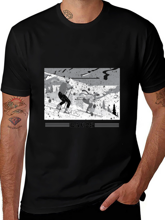 Davos Skiing Graphic T-Shirt