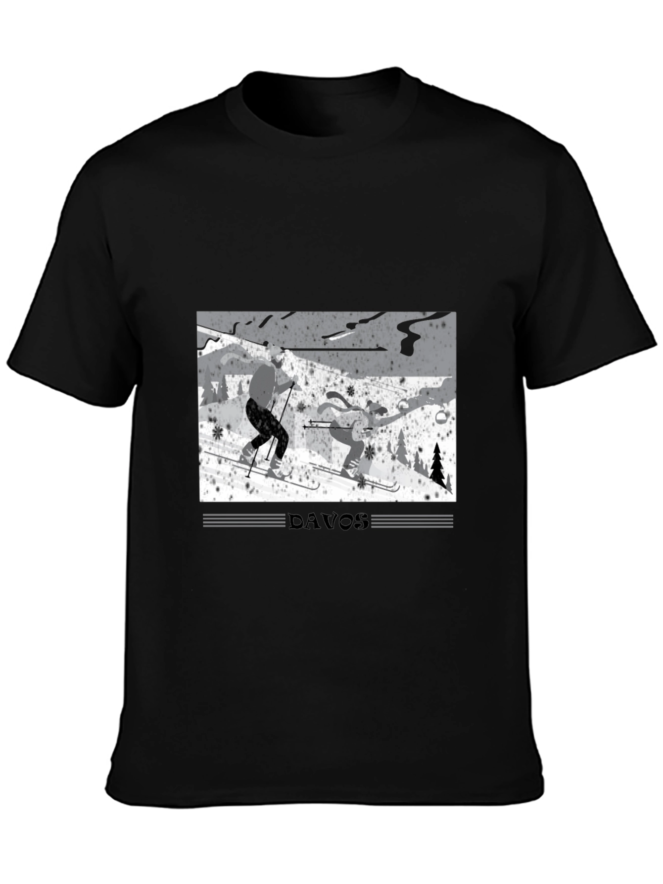 Davos Skiing Graphic T-Shirt