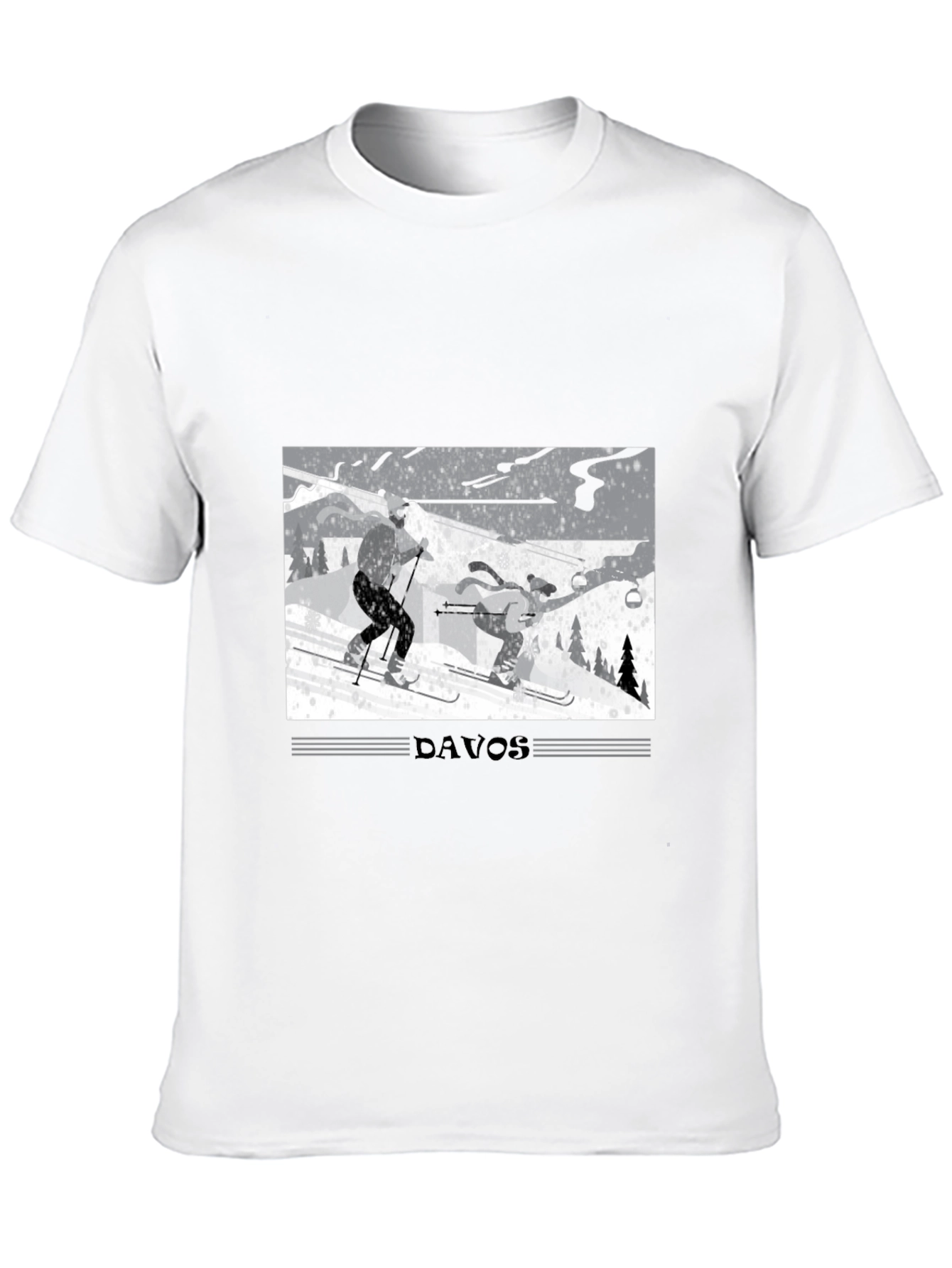 Davos Skiing Graphic T-Shirt