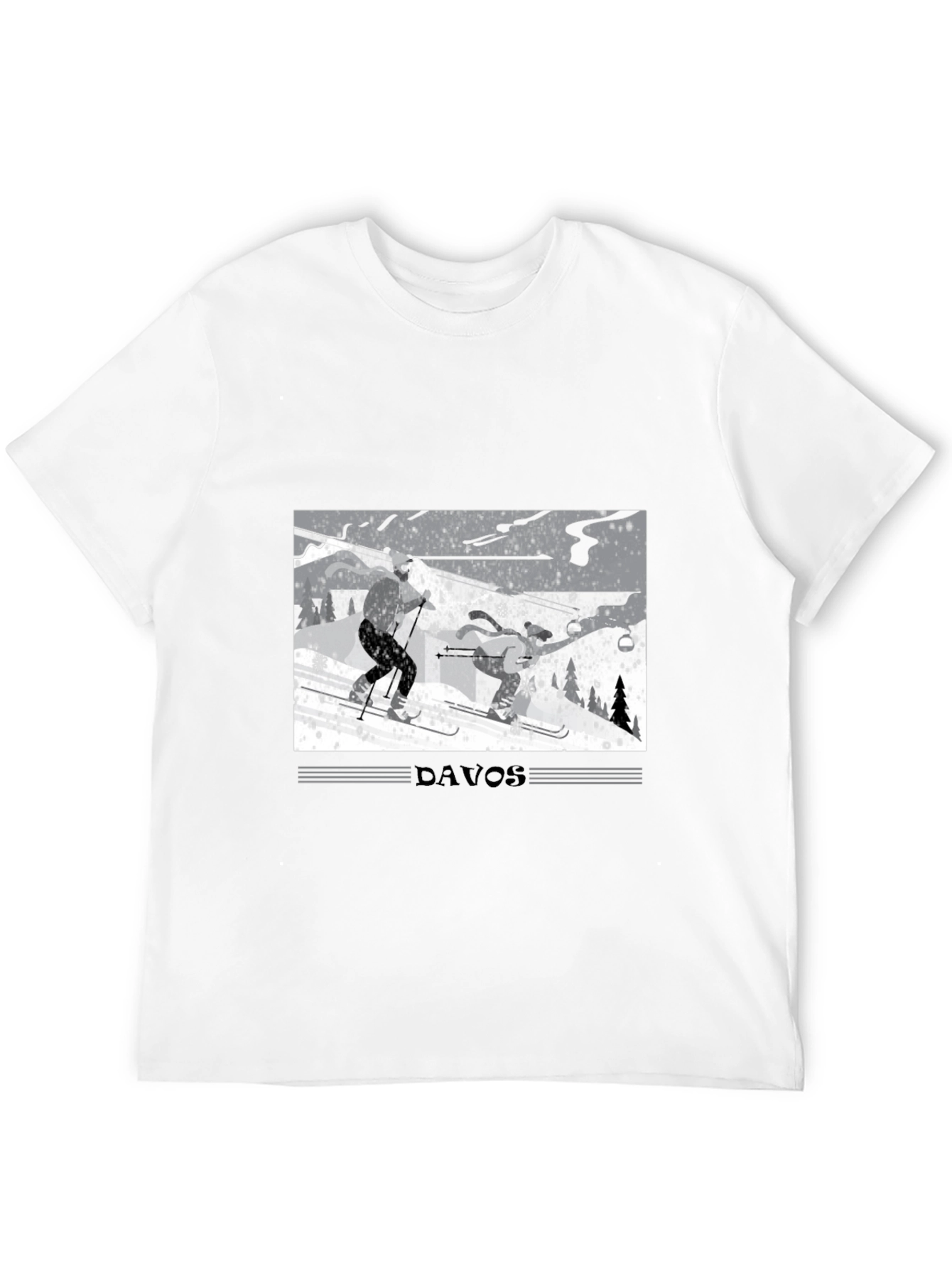 Davos Skiing Graphic T-Shirt
