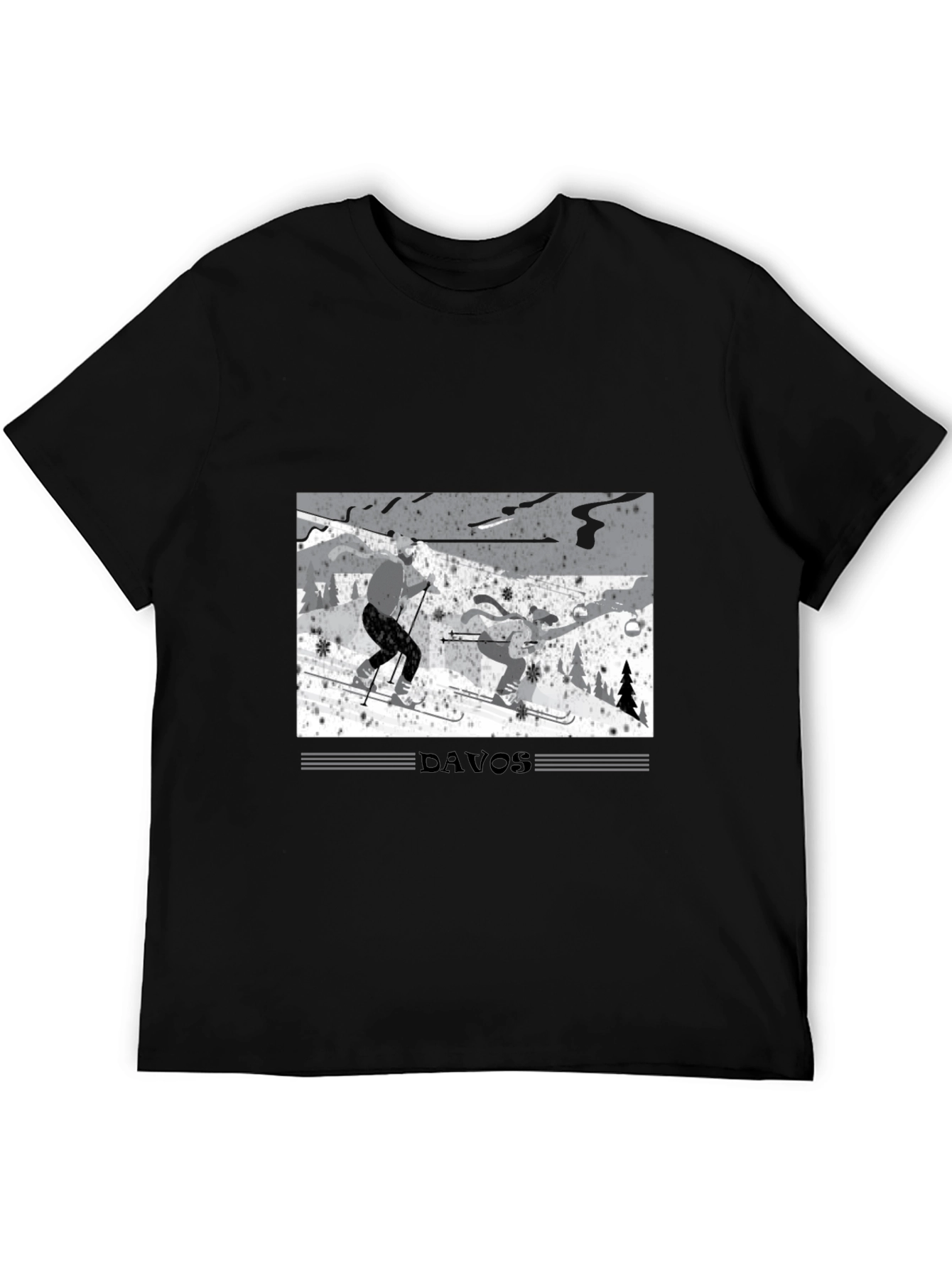Davos Skiing Graphic T-Shirt