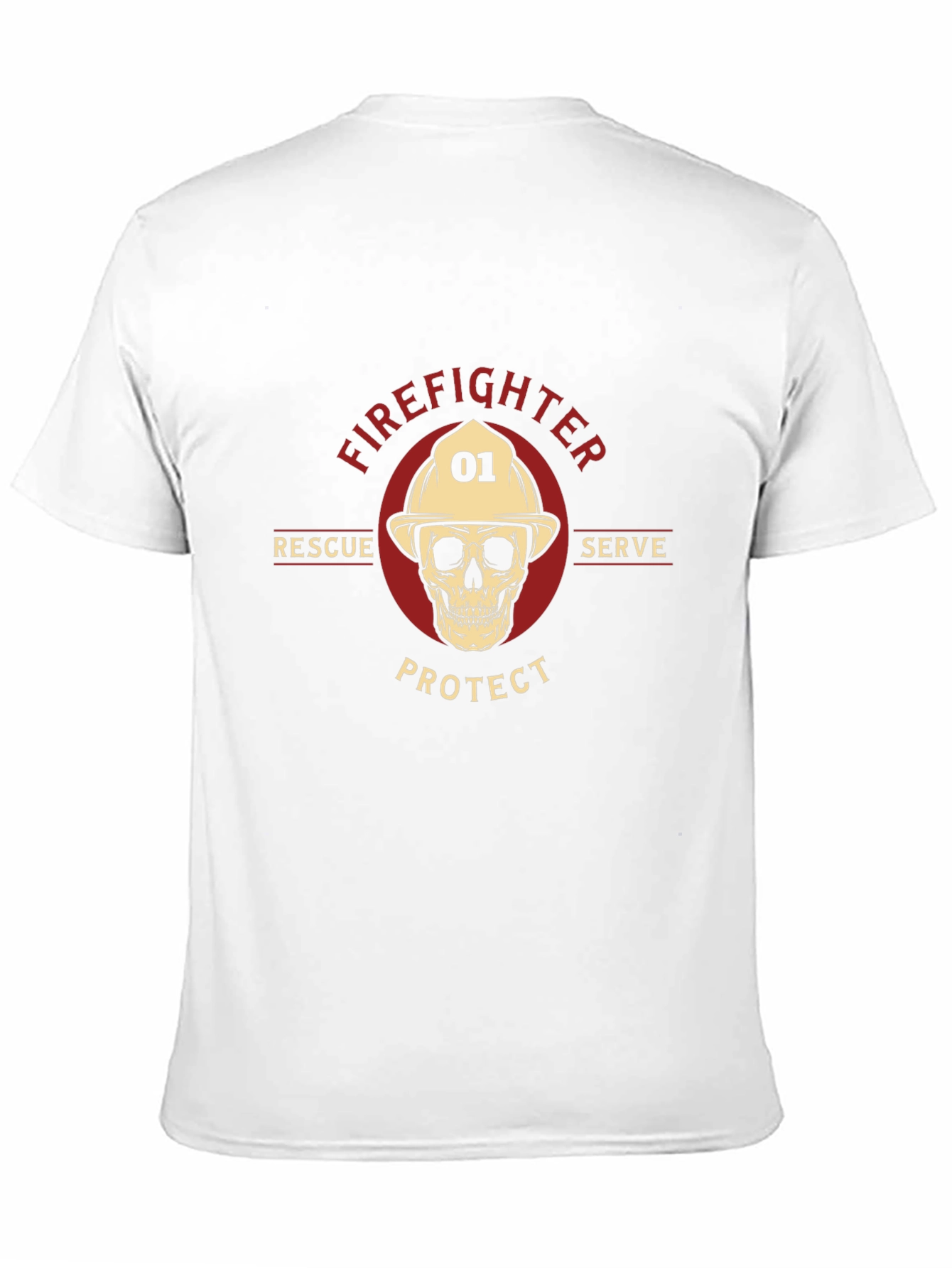 Firefighter Skull Graphic Tee - Rescue Serve Protect