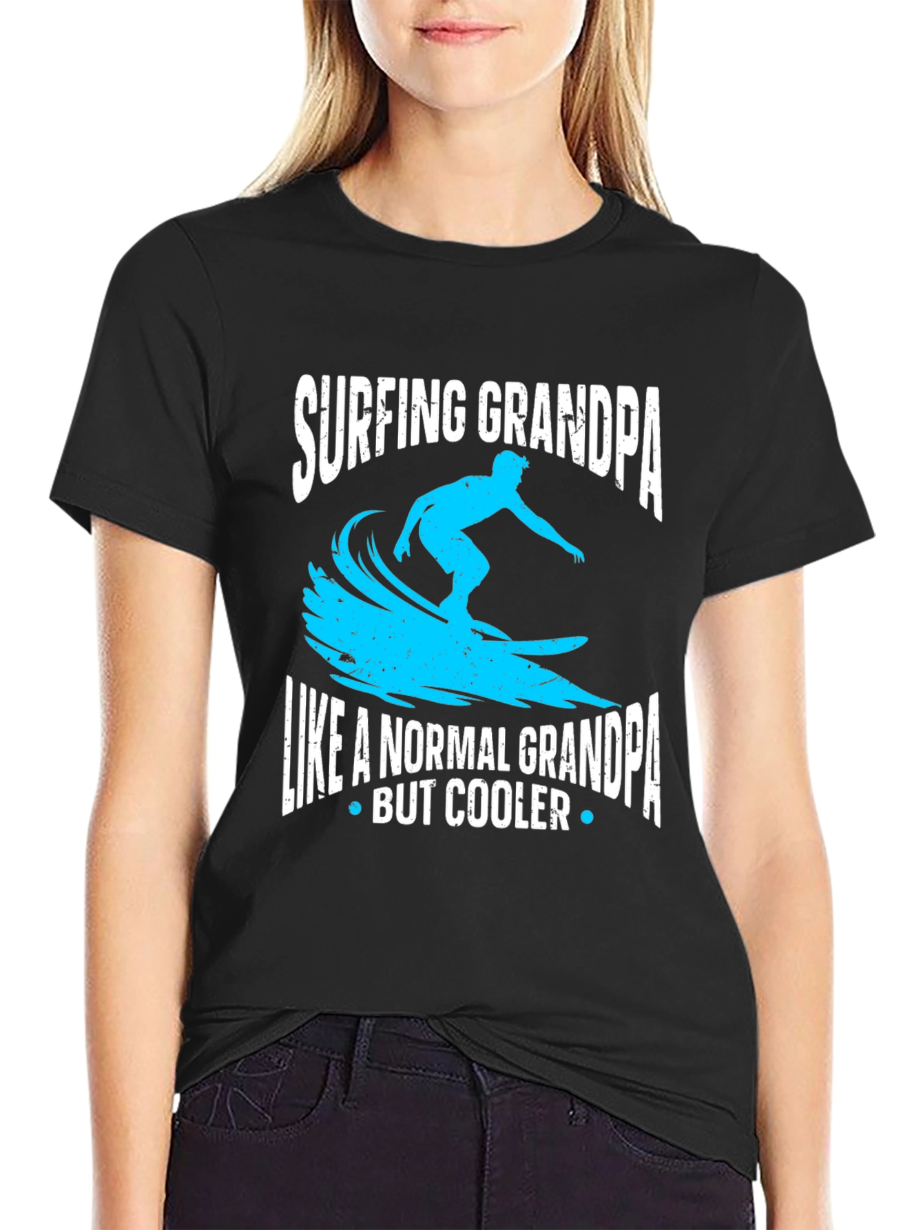 Surfing Grandpa T-Shirt - Cool Grandpa Tee