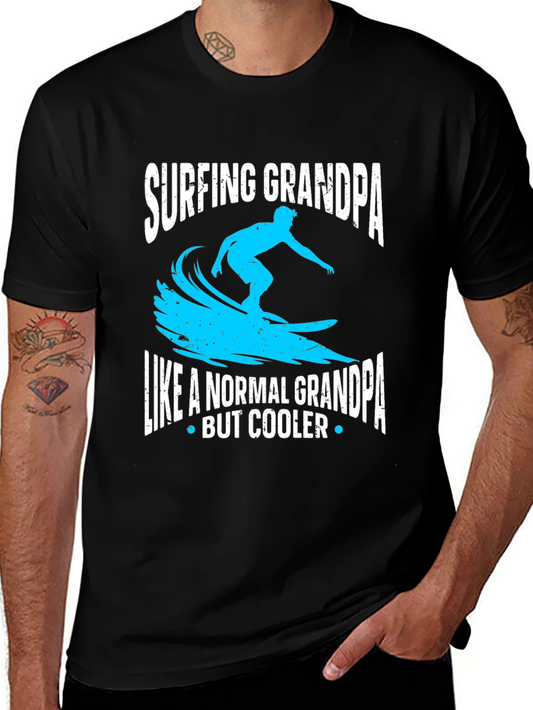 Surfing Grandpa T-Shirt - Cool Grandpa Tee