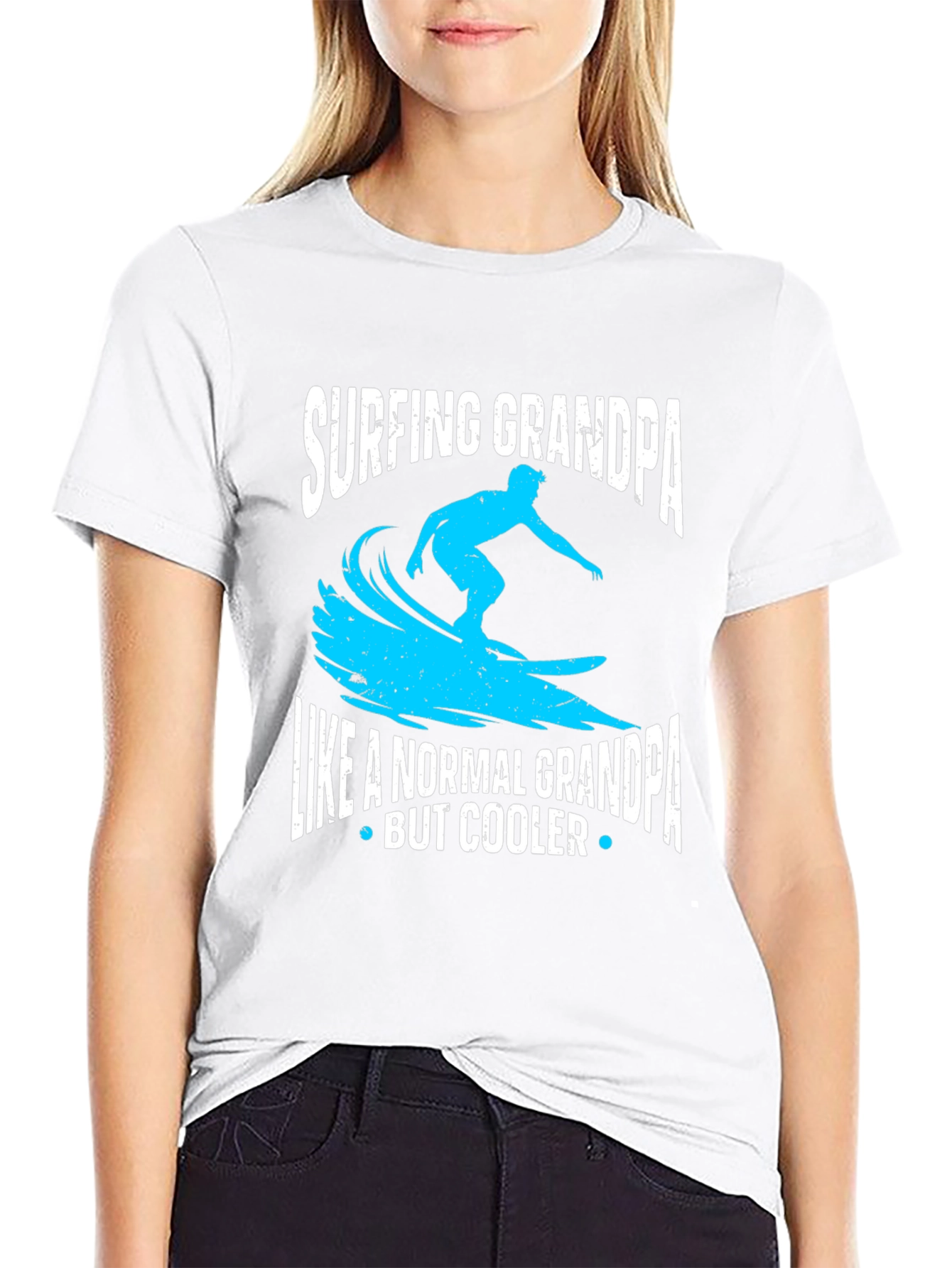 Surfing Grandpa T-Shirt - Cool Grandpa Tee