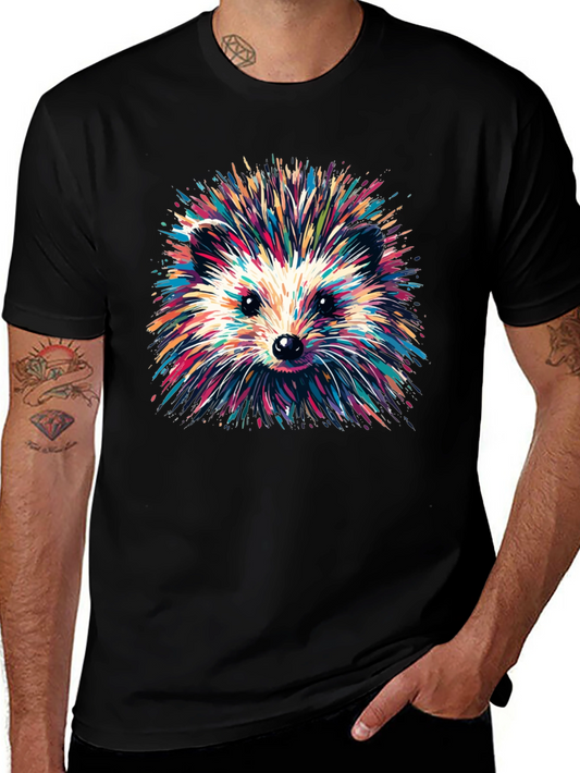 Colorful Hedgehog Graphic Tee - Modern Unisex Shirt