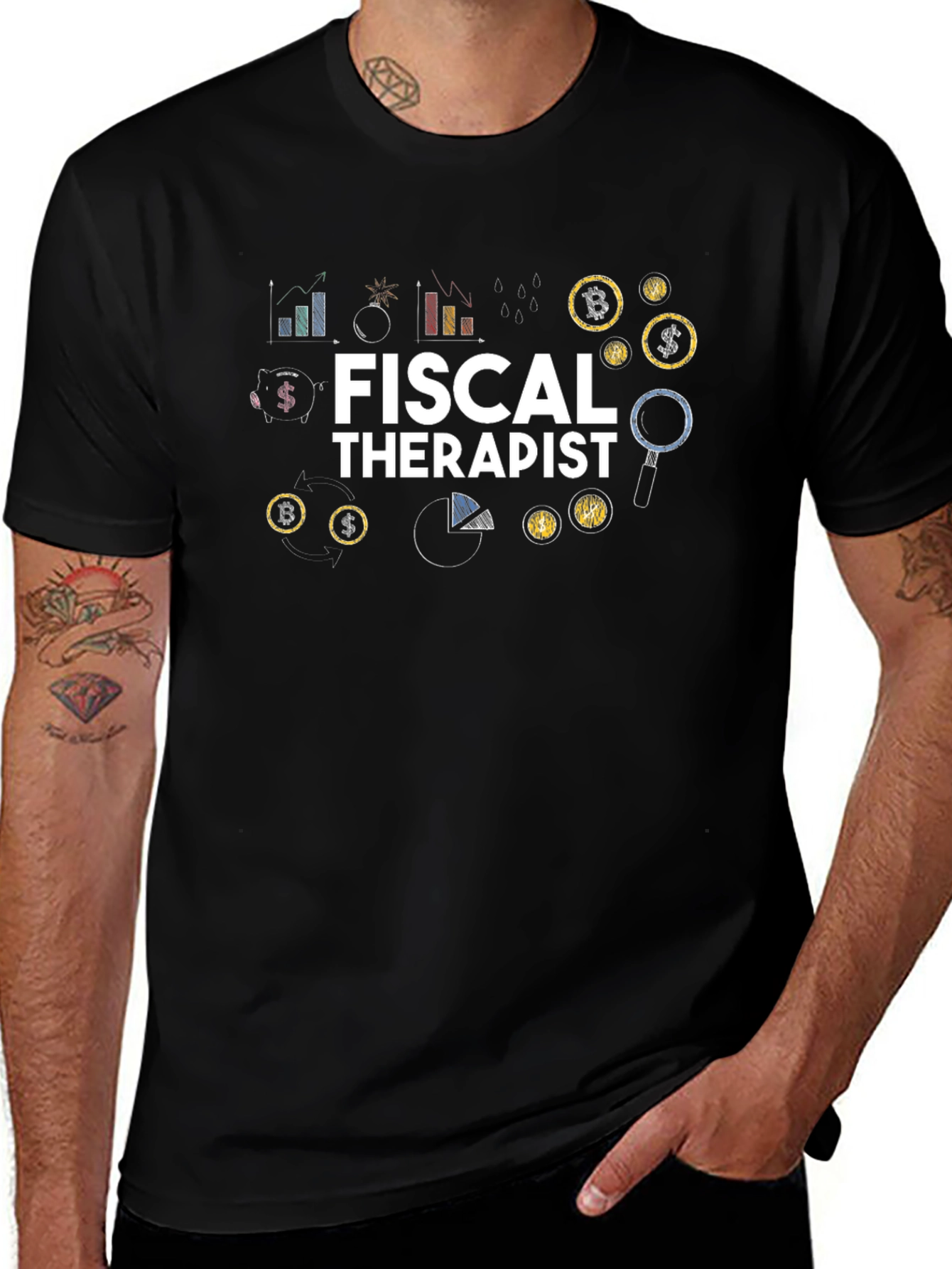 Fiscal Therapist Black Graphic T-Shirt