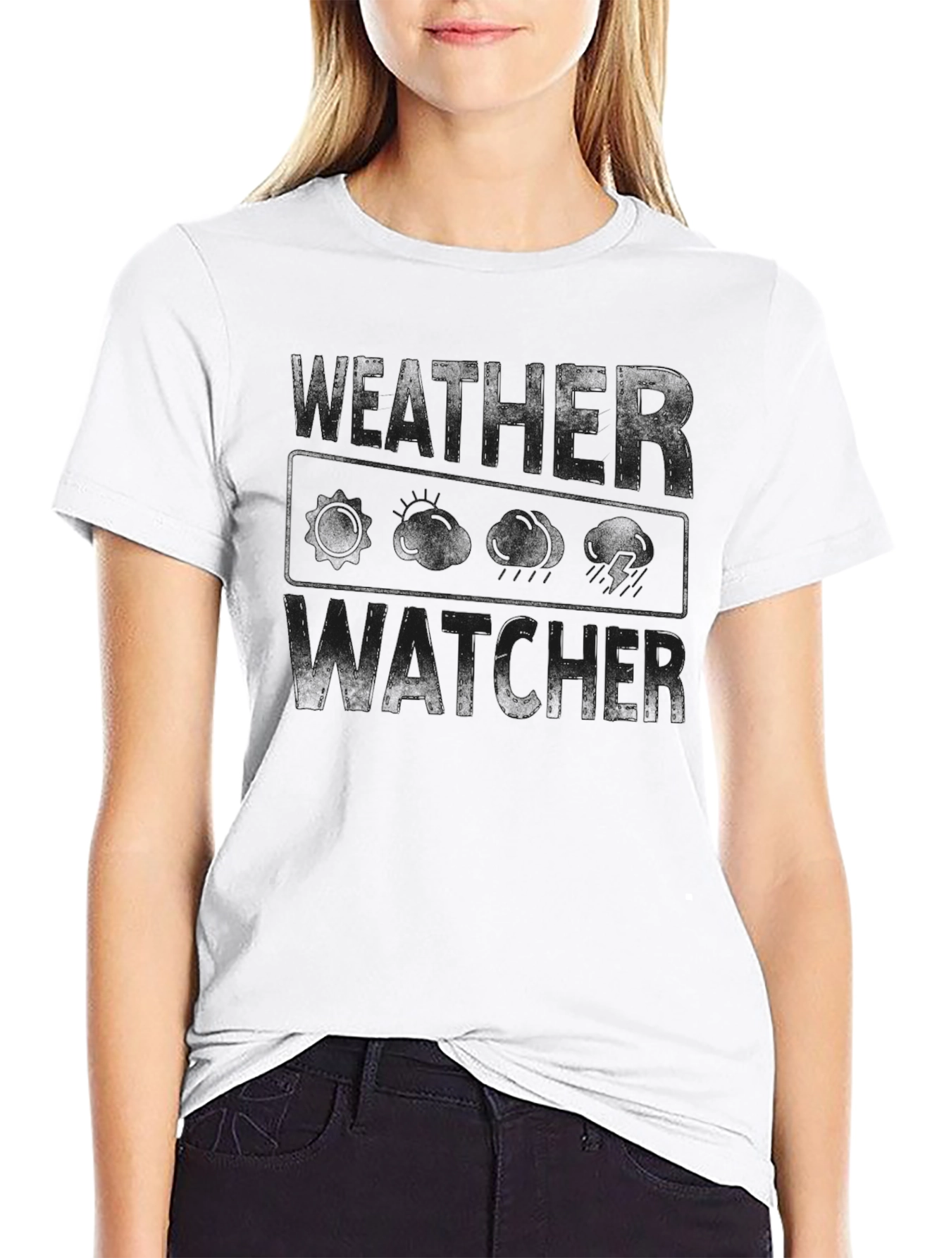 Mens Black T-Shirt: Reader & Watcher Design