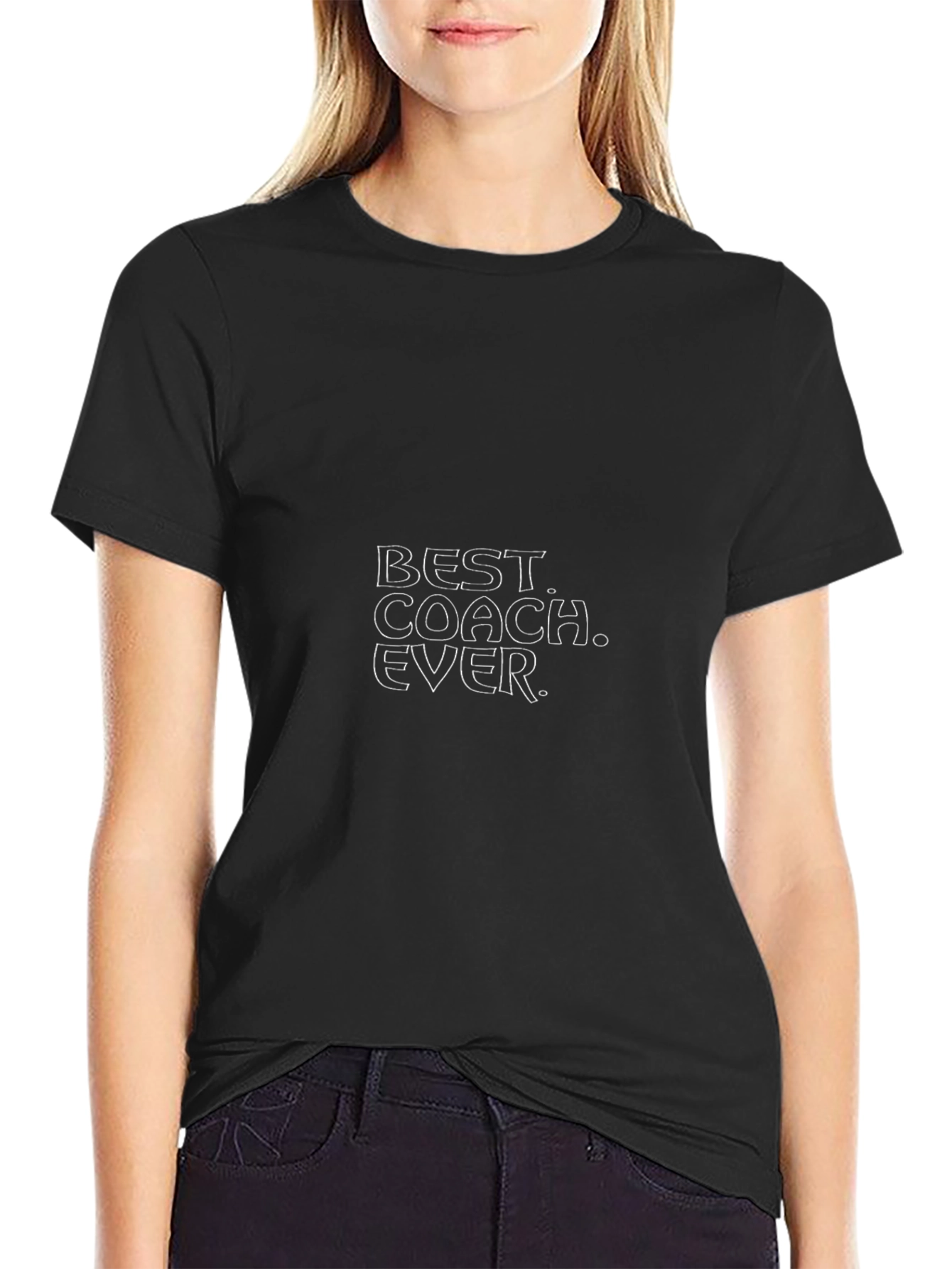 Best Coach Ever T-Shirt - Black Crew Neck Tee