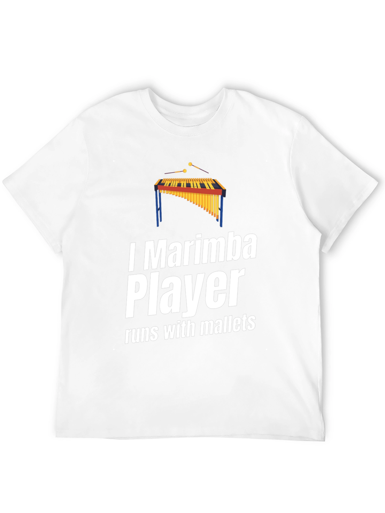 I Marimba Player T-Shirt - Runs With Mallets