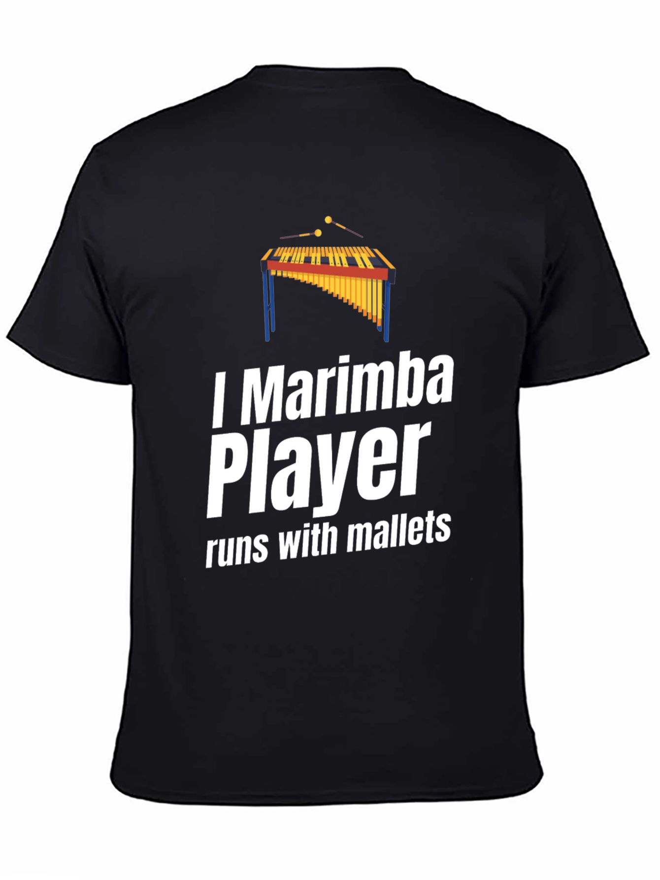 I Marimba Player T-Shirt - Runs With Mallets