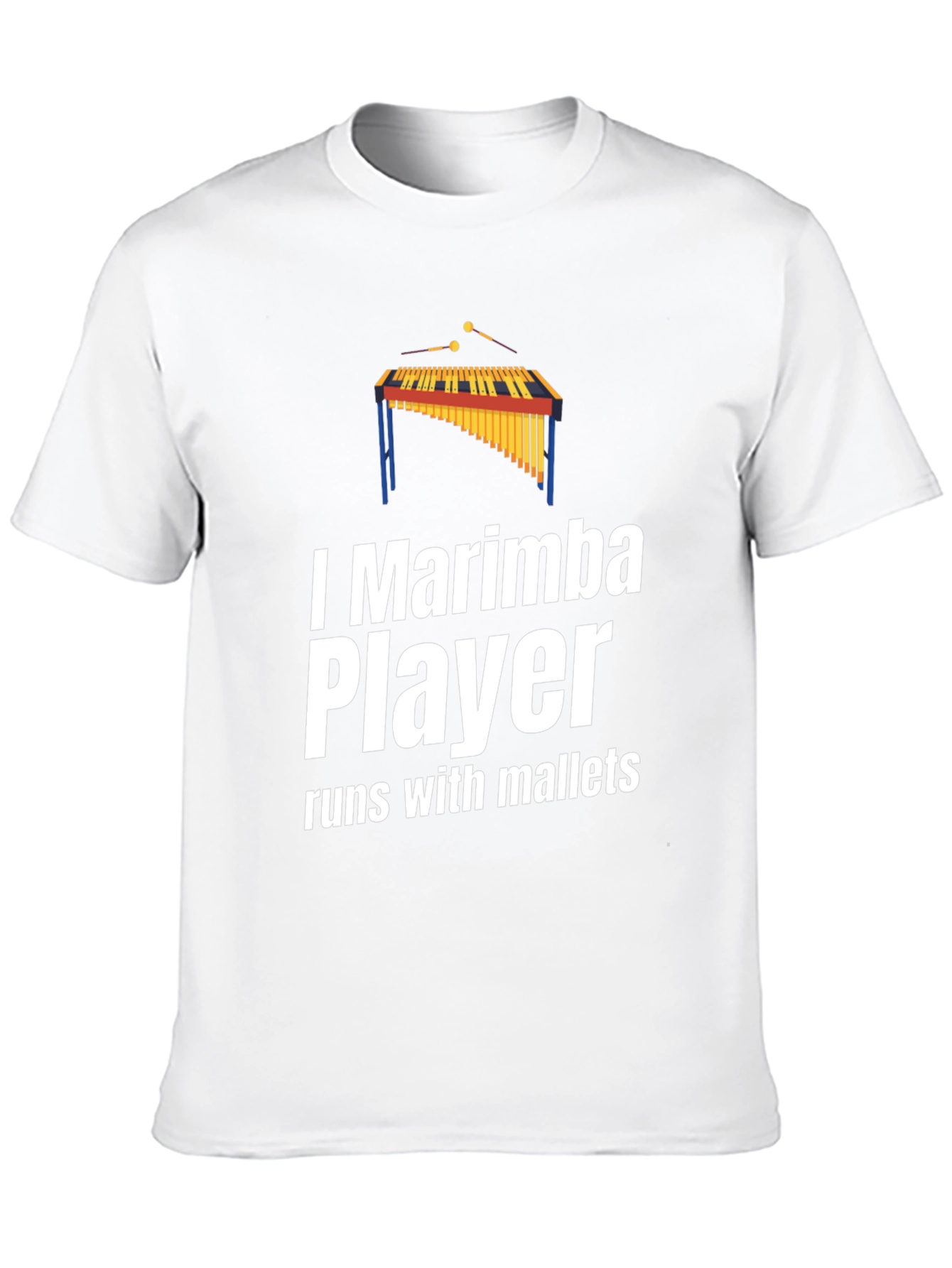 I Marimba Player T-Shirt - Runs With Mallets