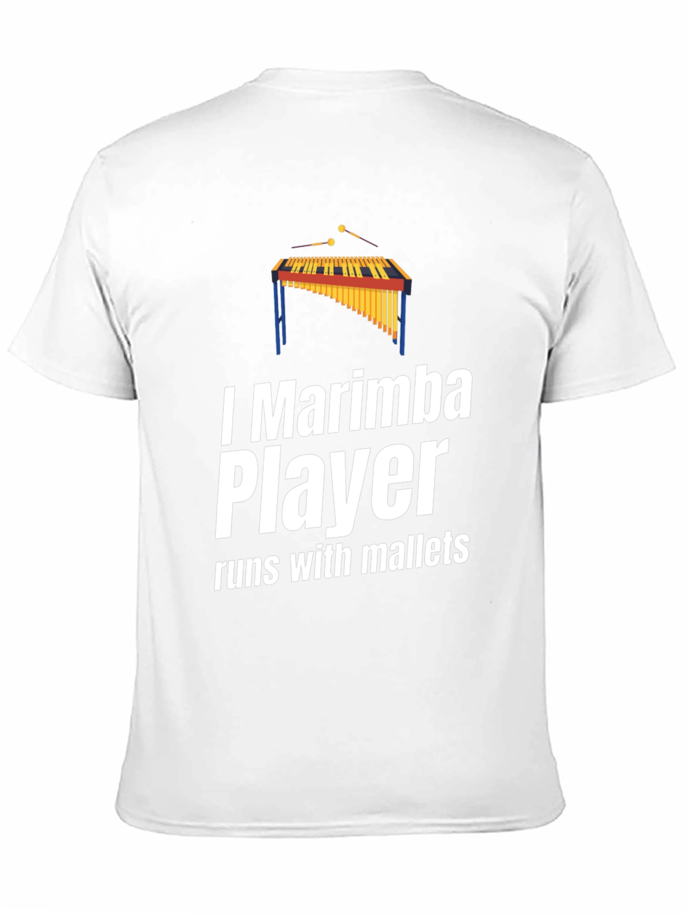 I Marimba Player T-Shirt - Runs With Mallets