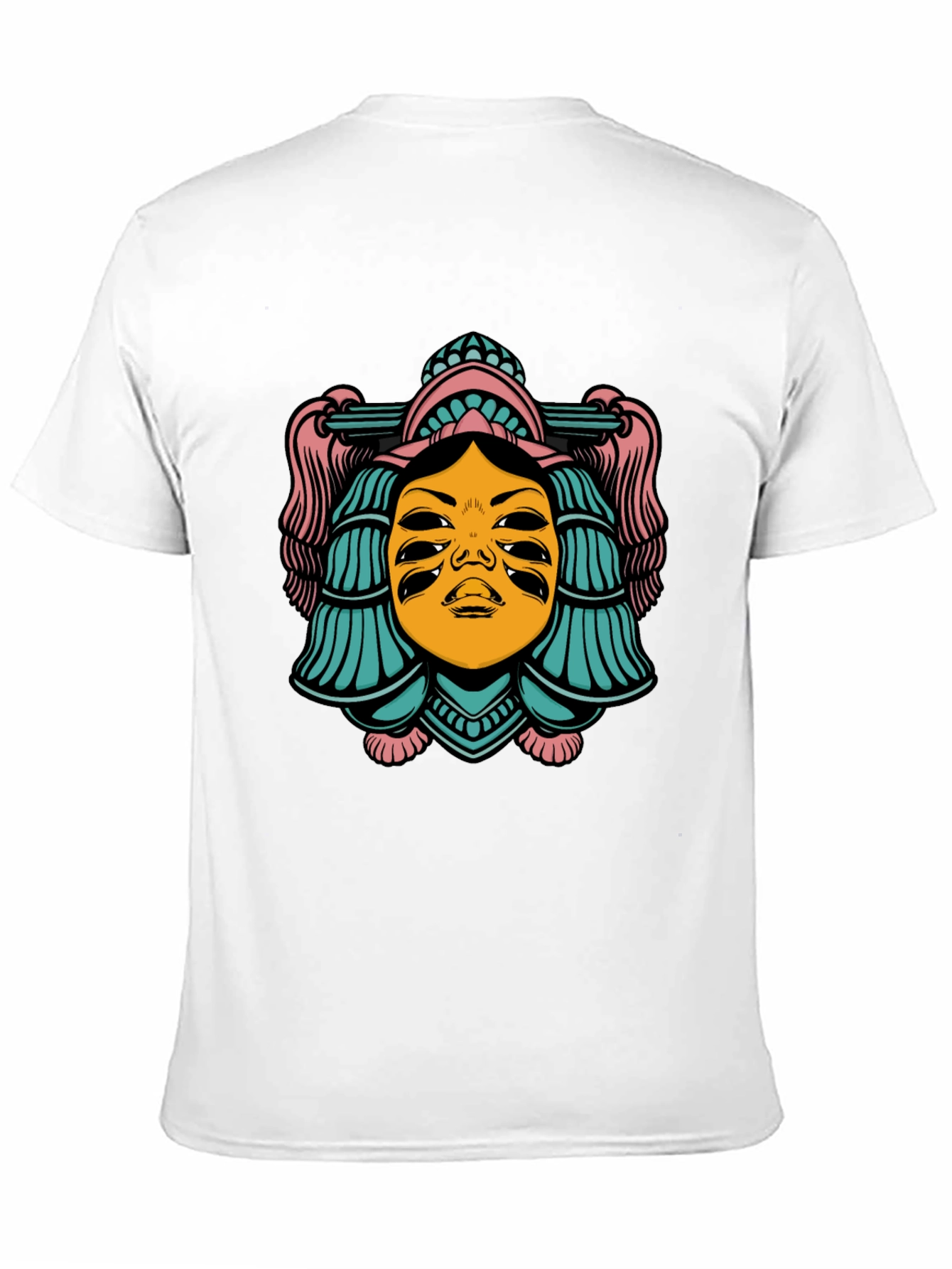 Surreal Four-Eyed Face Graphic T-Shirt