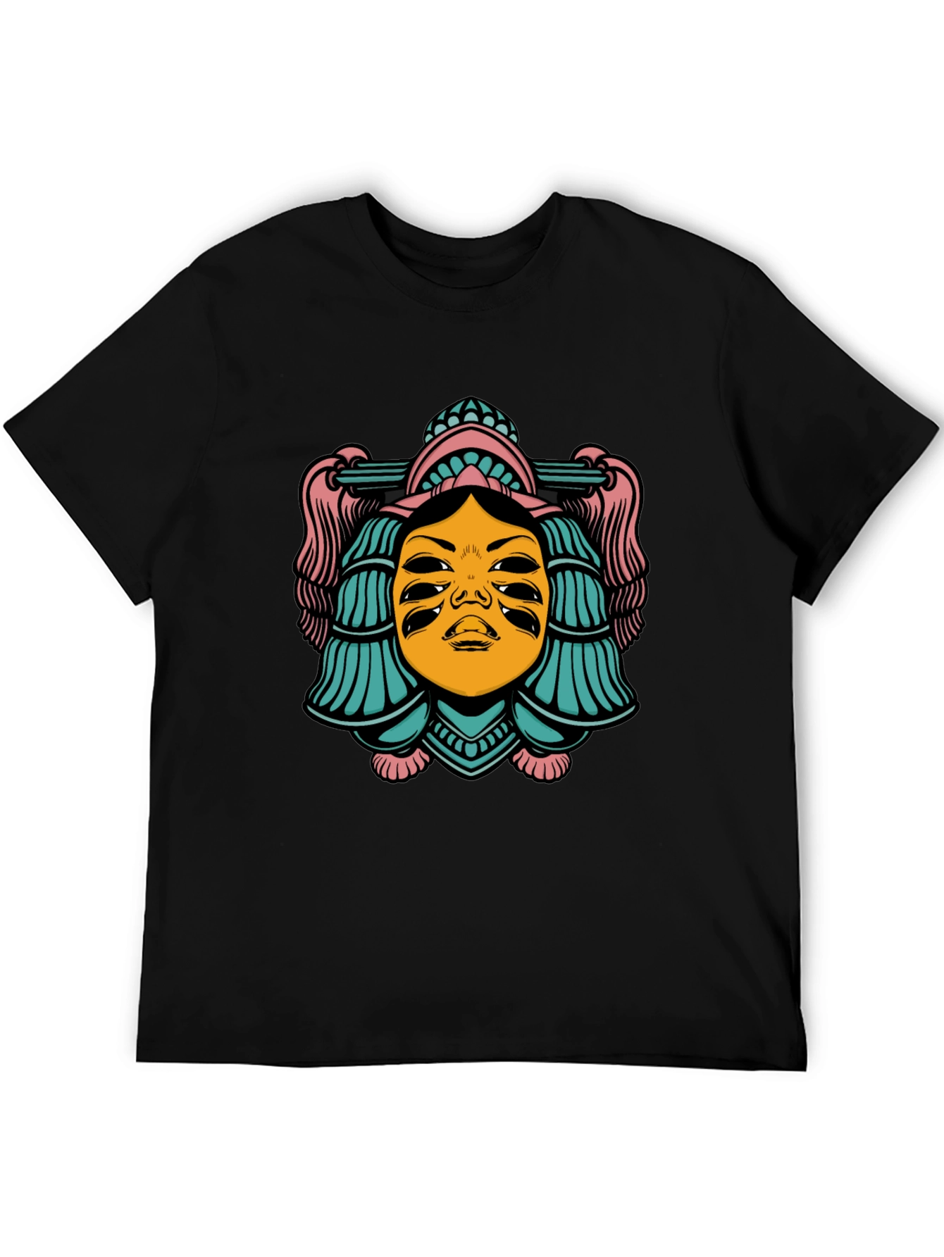 Surreal Four-Eyed Face Graphic T-Shirt