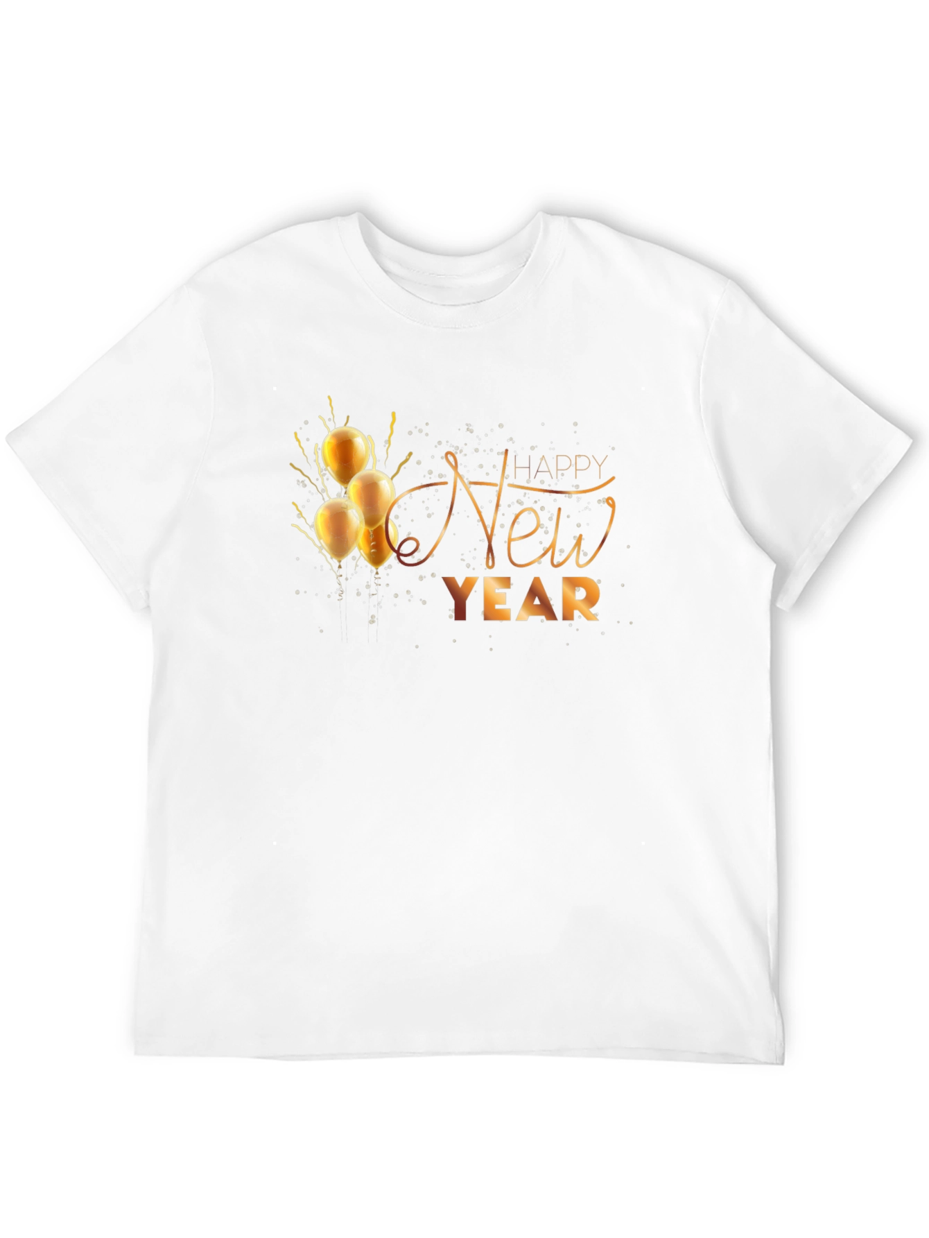 Happy New Year Black Graphic Tee