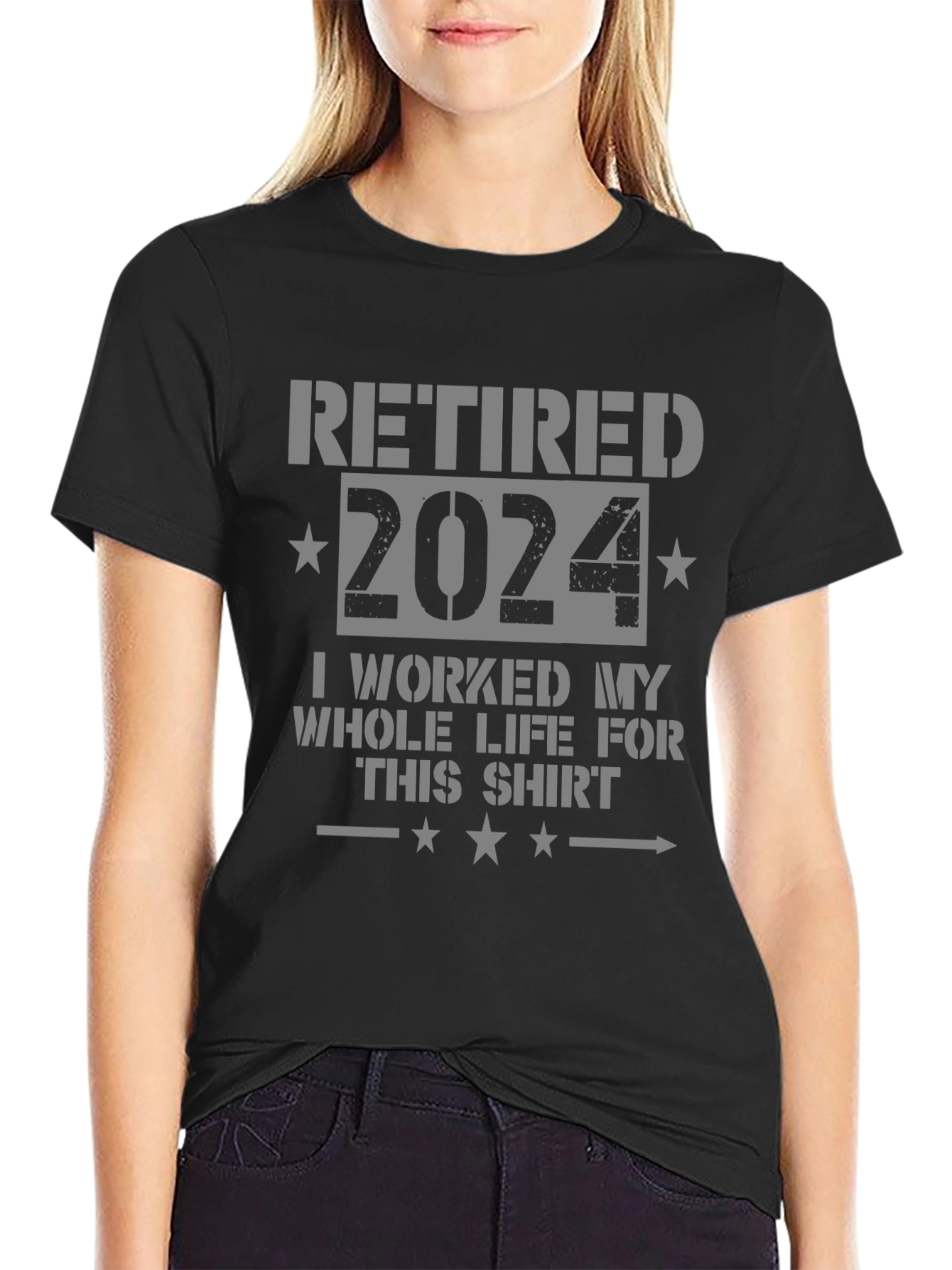 Retired 2024 T-Shirt Funny Retirement Gift