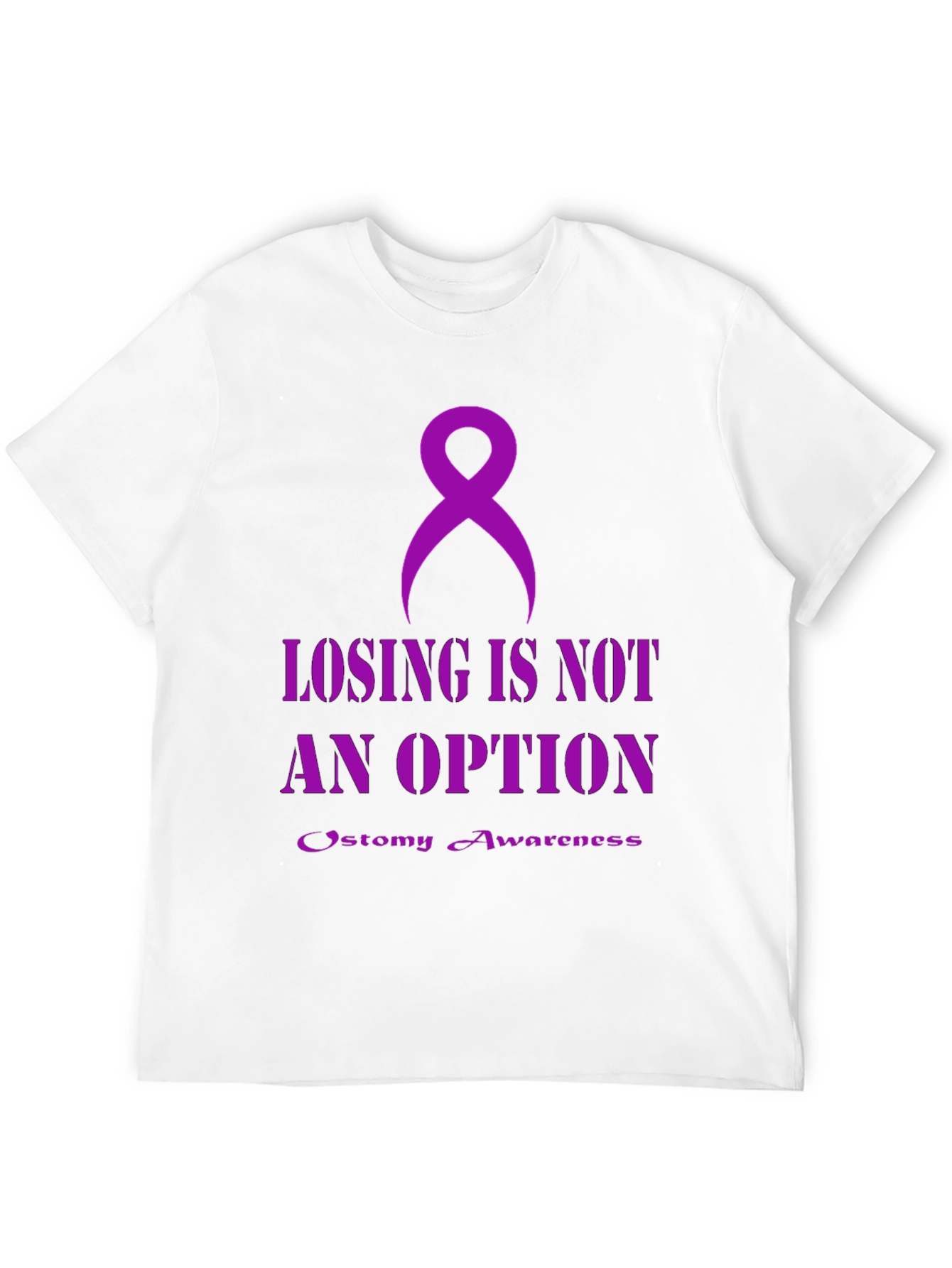 Ostomy Awareness T-Shirt - Losing is Not an Option