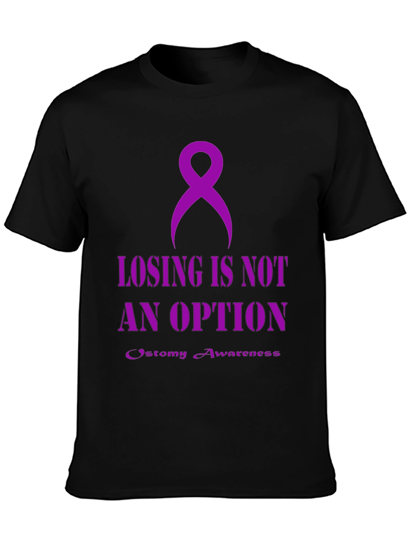 Ostomy Awareness T-Shirt - Losing is Not an Option