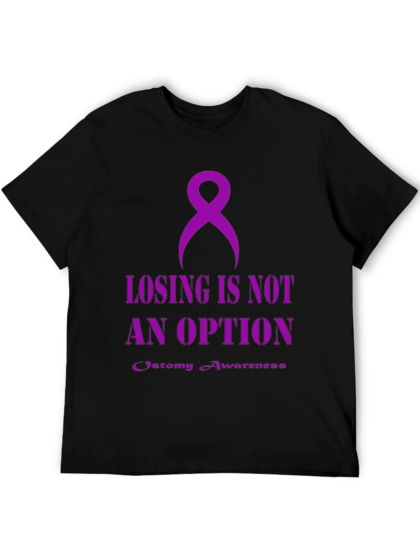 Ostomy Awareness T-Shirt - Losing is Not an Option