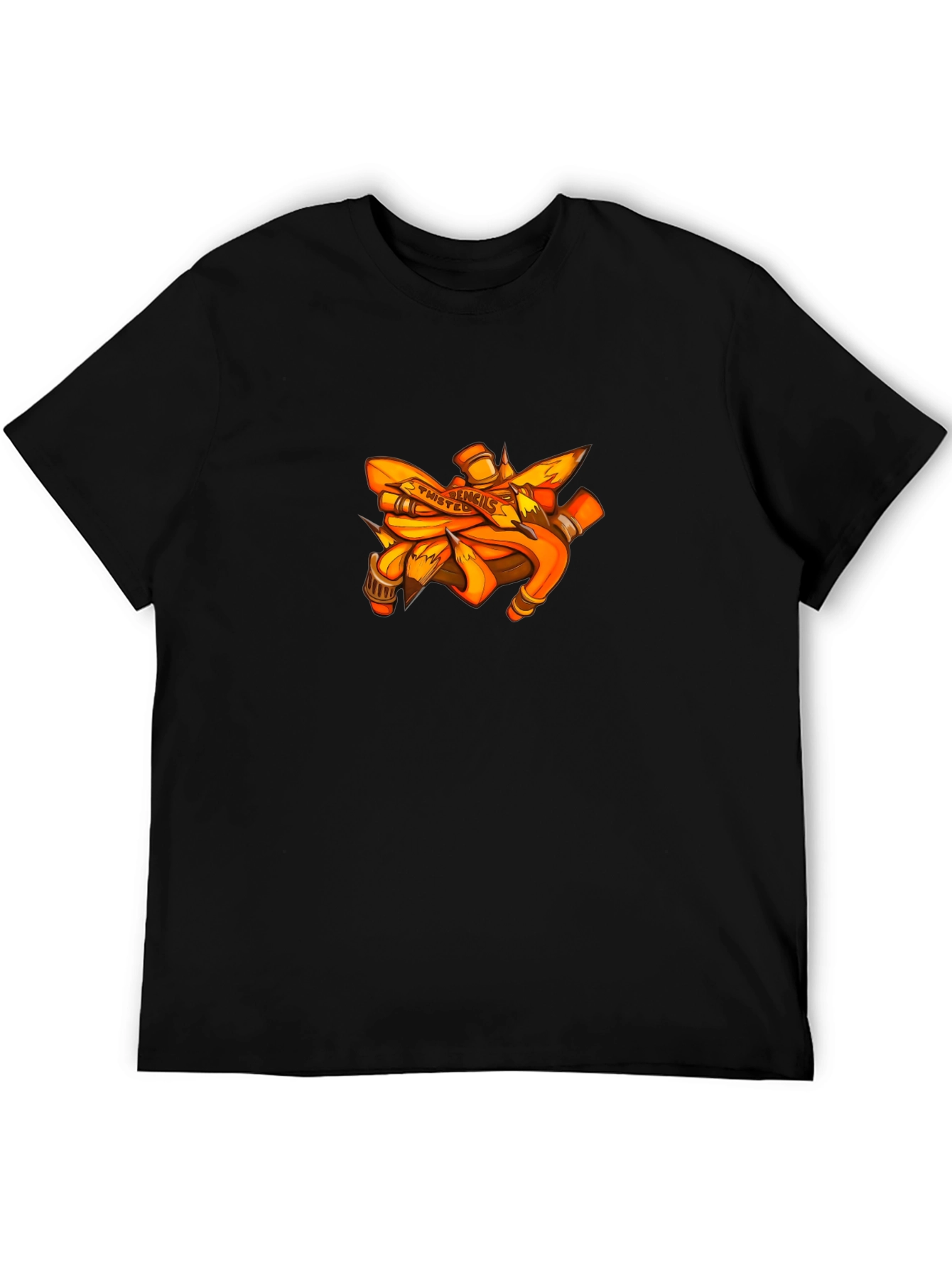 Twisted Pencils Graphic Black T-Shirt