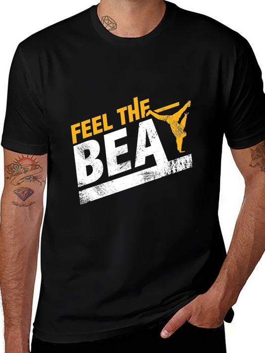 Feel the Beat Black Graphic Tee